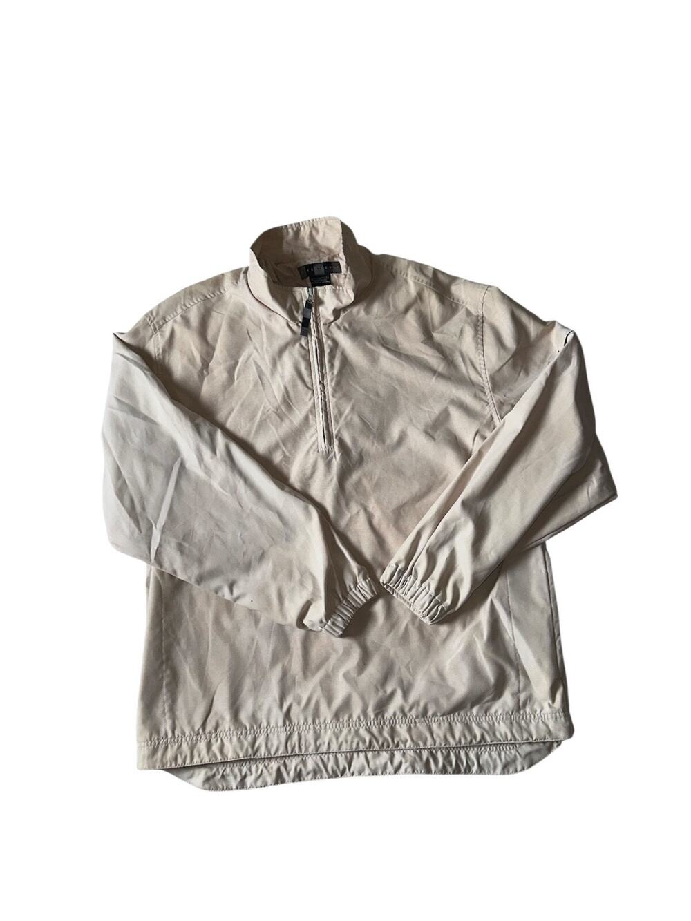 Vintage Y2K Nike Golf Men's Quarter Zip Jacket Size- L Mock Neck Cream